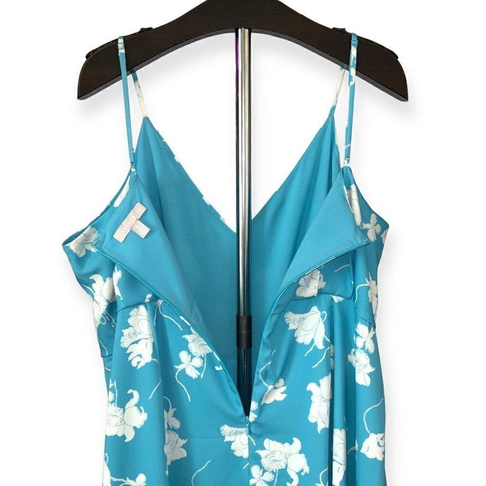 CHELSEA 28 Floral Faux Wrap Dress In Teal-White Melt Size 1X NEW - Picture 8 of 16